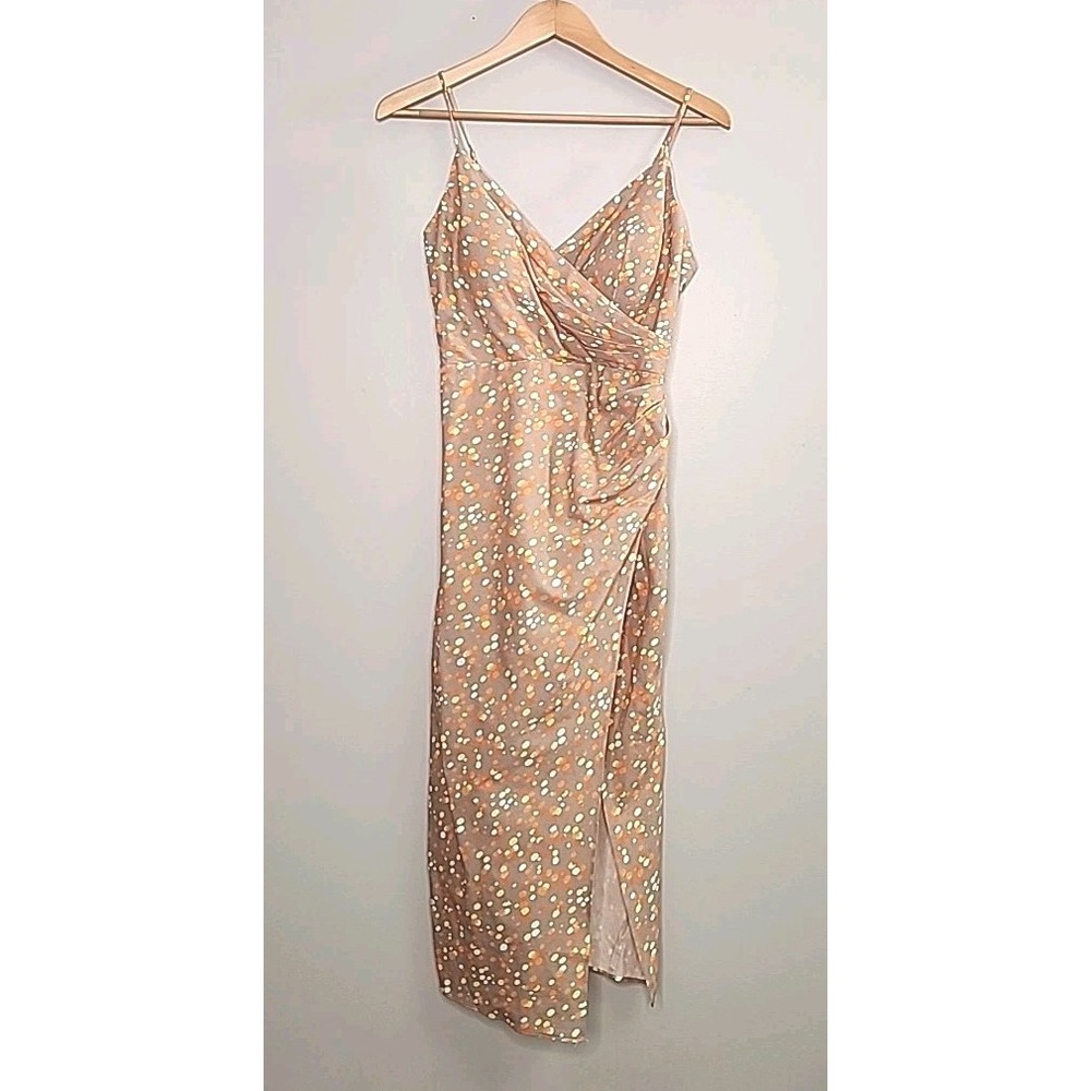 Bailey 44 Lark Wrap Midi Dress in Oat Combo Cocktail/Party Old Money Resortwear